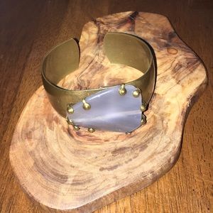 Jan Michaels Brass Bracelet with Stone